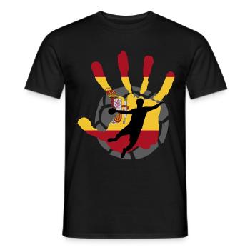 Spain handball player handball gift - Men's T-Shirt - black - Front - AI Model Male 178 light (178cm)