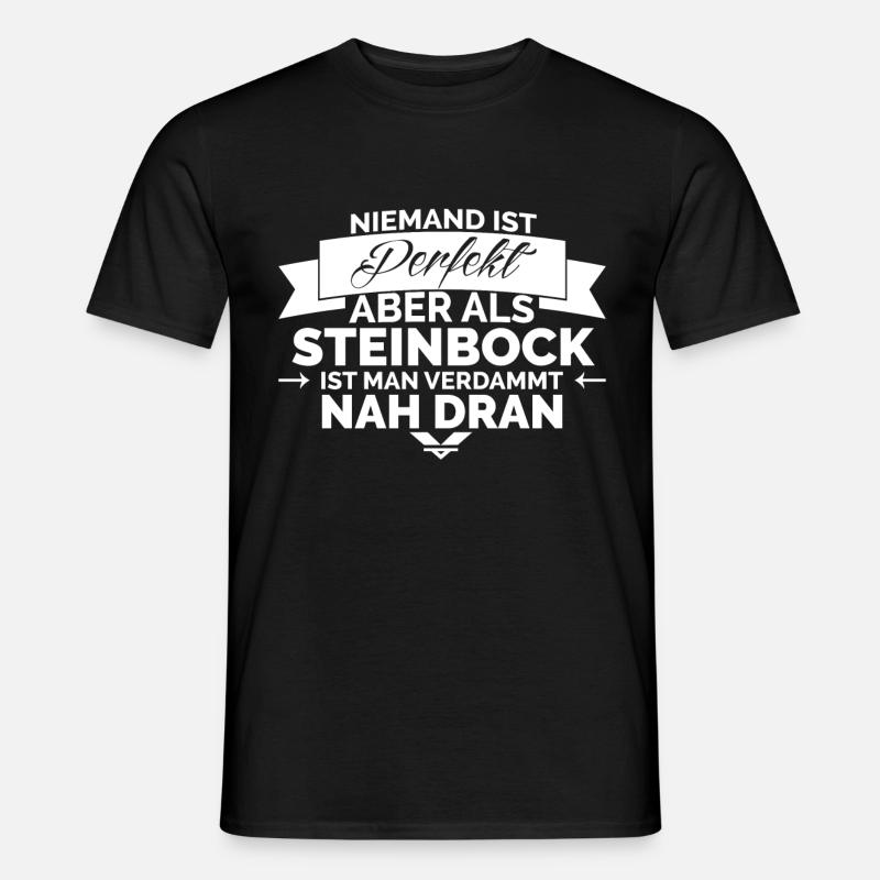 STERNZEICHEN STEINBOCK - Männer T-Shirt - Schwarz