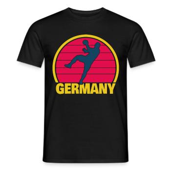 Handball Handball Player Germany Litter Germany - Men's T-Shirt - black - Front - AI Model Male 178 light (178cm)