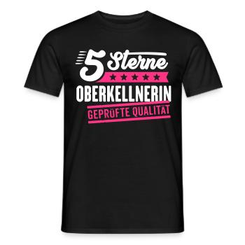 5Sterne Oberkellnerin - Männer T-Shirt - Schwarz - Vorne - AI Model Male 178 light (178cm)