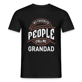 My Favorite People Call Me Grandad - Men's T-Shirt - black - Front - AI Model Male 178 light (178cm)