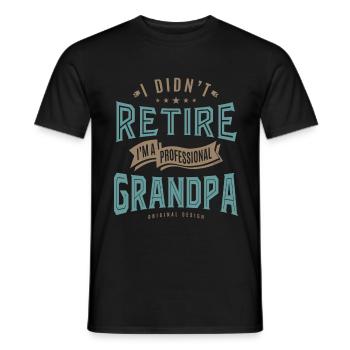 Professional Grandpa - Men's T-Shirt - black - Front - AI Model Male 178 light (178cm)