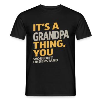 Grandpa Thing - Men's T-Shirt - black - Front - AI Model Male 178 light (178cm)