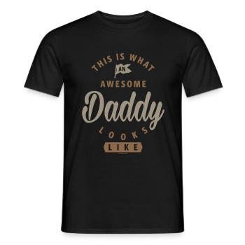 Awesome Daddy - Men's T-Shirt - black - Front - AI Model Male 178 light (178cm)
