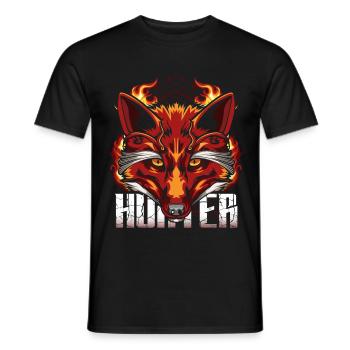 Chasseur cool Fox Wilderness - T-shirt homme - noir - Devant - AI Model Male 178 light (178cm)