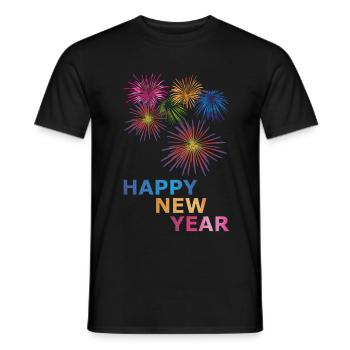 Bonne année bonne année - T-shirt homme - noir - Devant - AI Model Male 178 light (178cm)