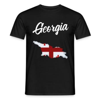 Georgia - Men's T-Shirt - black - Front - AI Model Male 178 light (178cm)
