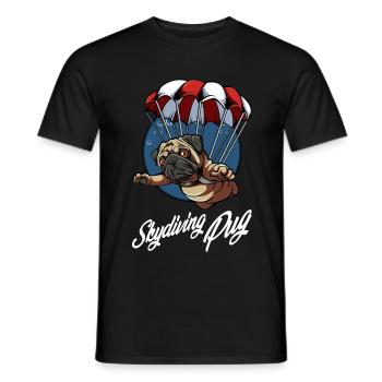 Parachutist - Men's T-Shirt - black - Front - AI Model Male 178 light (178cm)