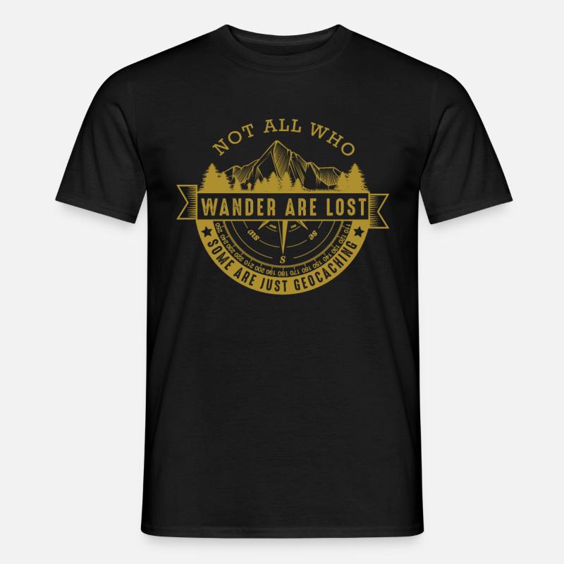 Geocaching - Männer T-Shirt - Schwarz