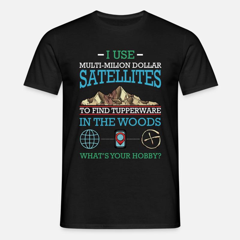 Geocaching - Männer T-Shirt - Schwarz