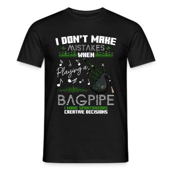 Dudelsack - Männer T-Shirt - Schwarz - Vorne - AI Model Male 178 light (178cm)