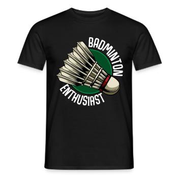 Badminton - Men's T-Shirt - black - Front - AI Model Male 178 light (178cm)