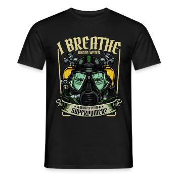 Taucher Lustige Sprüche Tauchen Statement Geschenk - Männer T-Shirt - Schwarz - Vorne - AI Model Male 178 light (178cm)