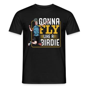 Badminton - Men's T-Shirt - black - Front - AI Model Male 178 light (178cm)