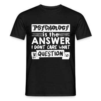 Psychologe - Männer T-Shirt - Schwarz - Vorne - AI Model Male 178 light (178cm)