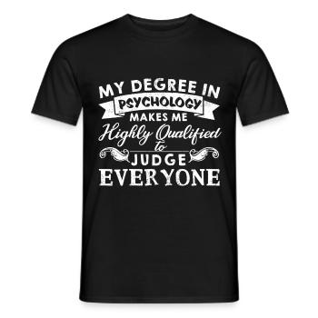 Psychologie Drôle dictons cadeau psychologue - T-shirt homme - noir - Devant - AI Model Male 178 light (178cm)