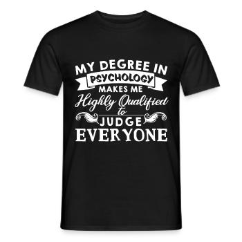 psychologue - T-shirt homme - noir - Devant - AI Model Male 178 light (178cm)
