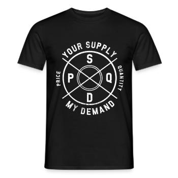Déclaration d'économiste cool - T-shirt homme - noir - Devant - AI Model Male 178 light (178cm)