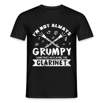 Funny clarinetist saying clarinet gift - Men's T-Shirt - black - Front - AI Model Male 178 light (178cm)