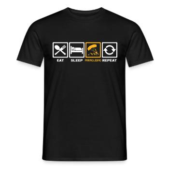 Gleitschirmfliegen - Männer T-Shirt - Schwarz - Vorne - AI Model Male 178 light (178cm)