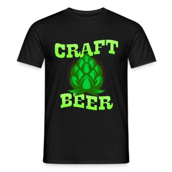 Bière artisanale - T-shirt homme - noir - Devant - AI Model Male 178 light (178cm)
