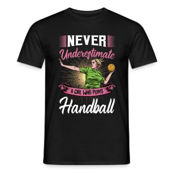 Handballerin Statement Handball Sprüche Geschenk - Männer T-Shirt - Schwarz - Vorne - AI Model Male 178 light (178cm)