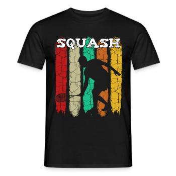 squash - Men's T-Shirt - black - Front - AI Model Male 178 light (178cm)
