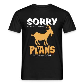 chèvre - T-shirt homme - noir - Devant - AI Model Male 178 light (178cm)