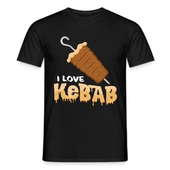 kebab - T-shirt homme - noir - Devant - AI Model Male 178 light (178cm)