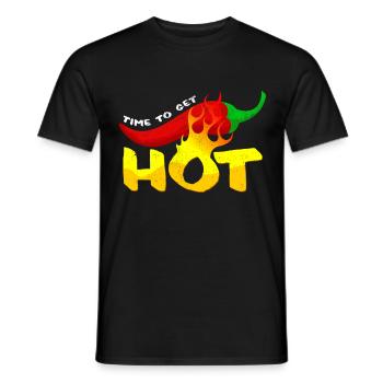 Il est temps d'avoir une idée-cadeau de chili cool - T-shirt homme - noir - Devant - AI Model Male 178 light (178cm)