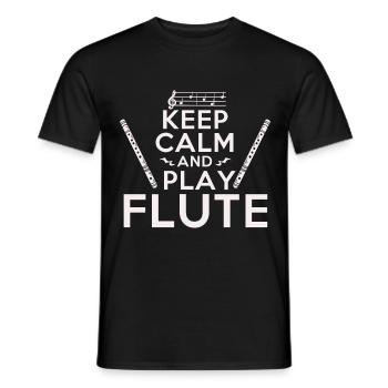 Flûtes - T-shirt homme - noir - Devant - AI Model Male 178 light (178cm)