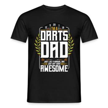 Awesome darts father dart player Father's Day gift - Men's T-Shirt - black - Front - AI Model Male 178 light (178cm)