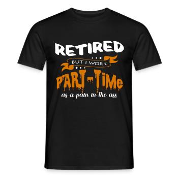 retirement - Men's T-Shirt - black - Front - AI Model Male 178 light (178cm)