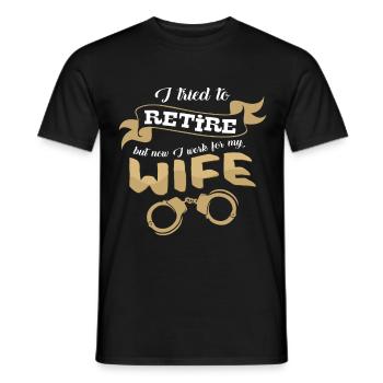 retirement - Men's T-Shirt - black - Front - AI Model Male 178 light (178cm)