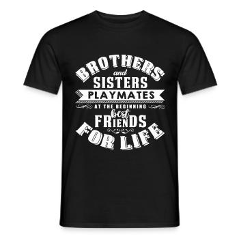 Bruder Und Schwester - Männer T-Shirt - Schwarz - Vorne - AI Model Male 178 light (178cm)