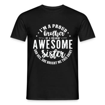 Bruder Und Schwester - Männer T-Shirt - Schwarz - Vorne - AI Model Male 178 light (178cm)