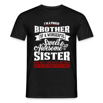 Bruder Und Schwester - Männer T-Shirt - Schwarz - Vorne - AI Model Male 178 light (178cm)