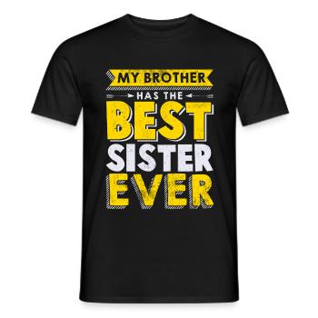 Mon frère a la meilleure soeur jamais cadeau cool - T-shirt homme - noir - Devant - AI Model Male 178 light (178cm)