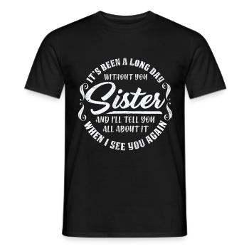 Paroles de soeurs aiment le meilleur cadeau de soeur - T-shirt homme - noir - Devant - AI Model Male 178 light (178cm)