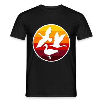 ducks - Men's T-Shirt - black - Front - AI Model Male 178 light (178cm)