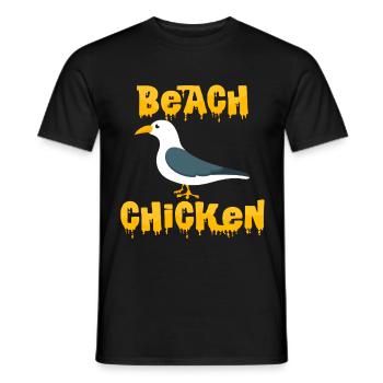 seagulls - Men's T-Shirt - black - Front - AI Model Male 178 light (178cm)