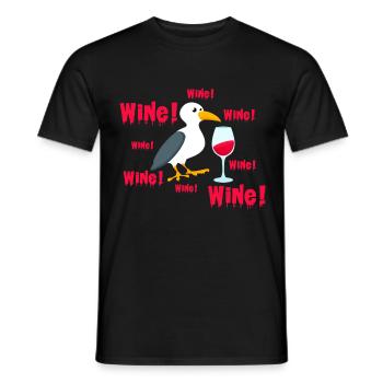 seagulls - Men's T-Shirt - black - Front - AI Model Male 178 light (178cm)