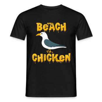 Cadeau de désert de Seagull Seabird Cool Beach Chicken - T-shirt homme - noir - Devant - AI Model Male 178 light (178cm)