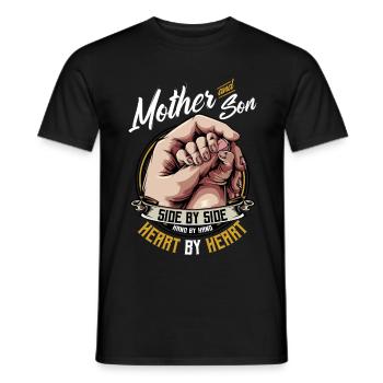 Mother Son Statement Sayings Family Gift - Men's T-Shirt - black - Front - AI Model Male 178 light (178cm)