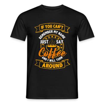Coffee - Men's T-Shirt - black - Front - AI Model Male 178 light (178cm)