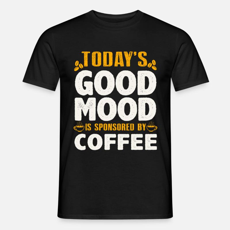 Kaffee - Männer T-Shirt - Schwarz