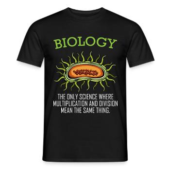 Biologie disant cadeau de division multiplication - T-shirt homme - noir - Devant - AI Model Male 178 light (178cm)