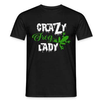 Crazy Frog Lady Cool Frösche Statement Geschenk - Männer T-Shirt - Schwarz - Vorne - AI Model Male 178 light (178cm)