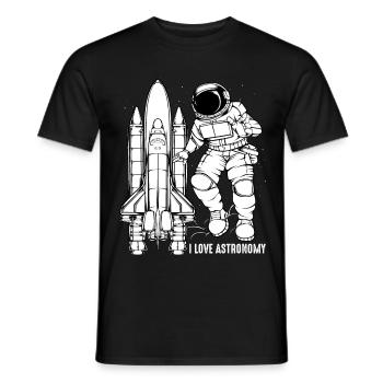 astronaute - T-shirt homme - noir - Devant - AI Model Male 178 light (178cm)