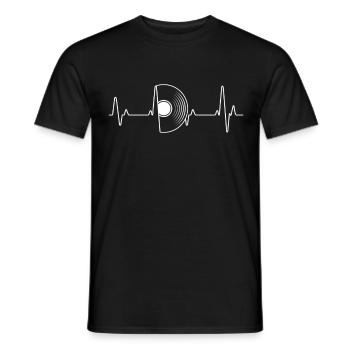 record - T-shirt homme - noir - Devant - AI Model Male 178 light (178cm)